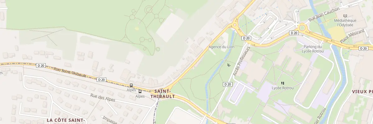 Plan du 94 Rue Saint Thibault à Dreux