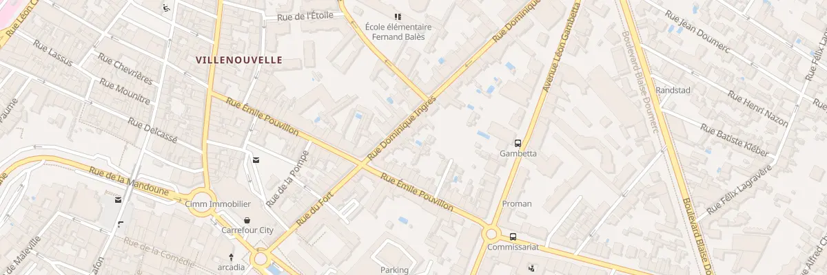 Plan du 10 Rue Ingres à Montauban