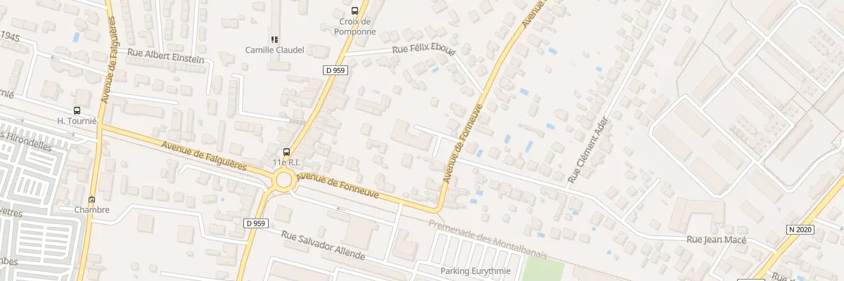 Plan du 253 Av de Fonneuve à Montauban