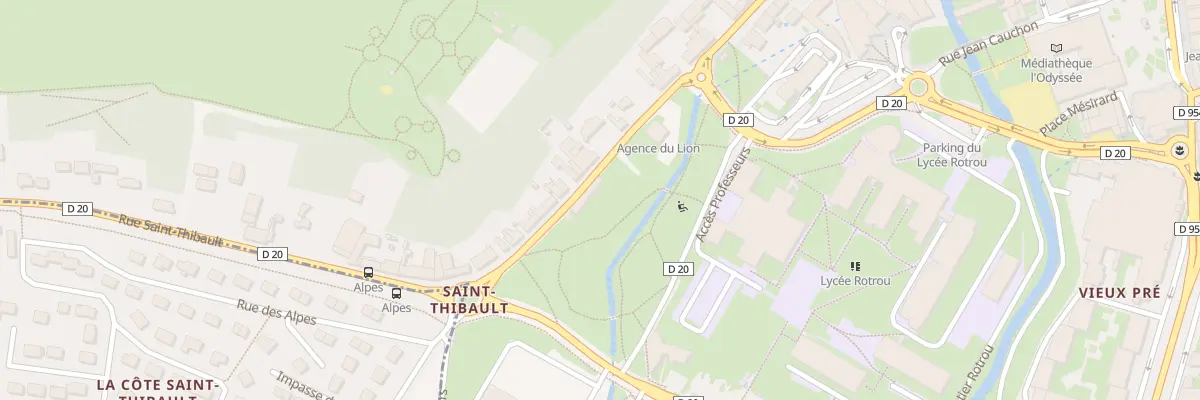 Plan du 83 Rue Saint Thibault à Dreux