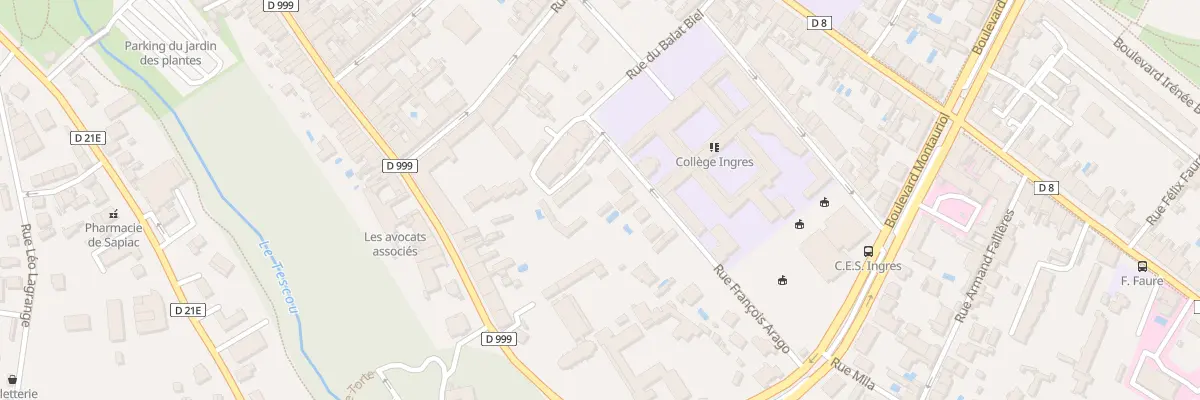 Plan du 8 Rue Arago à Montauban