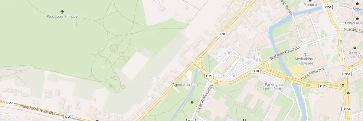 Plan du 74 Rue Saint Thibault à Dreux