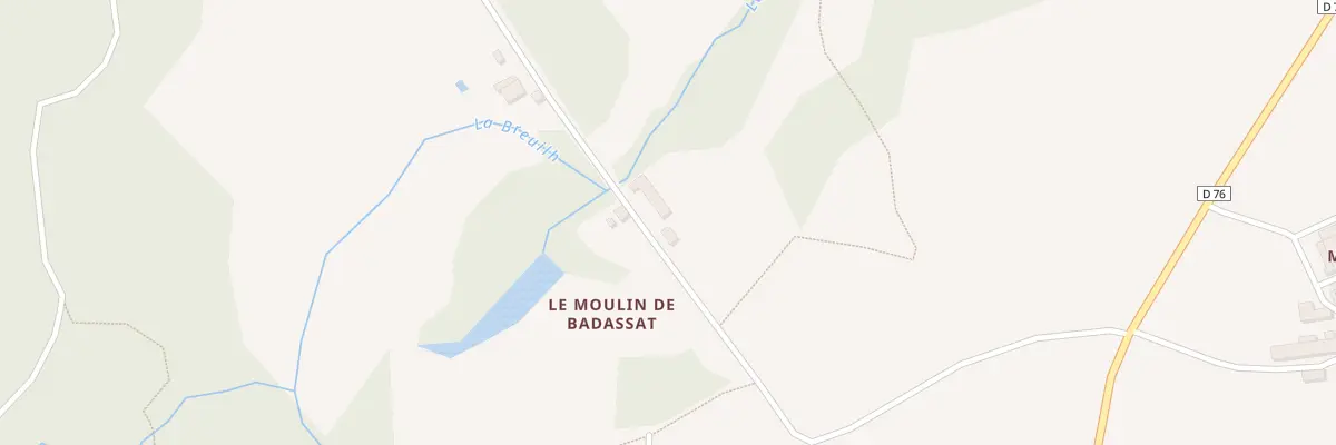 Plan du 2 Badassat à Château-Chervix