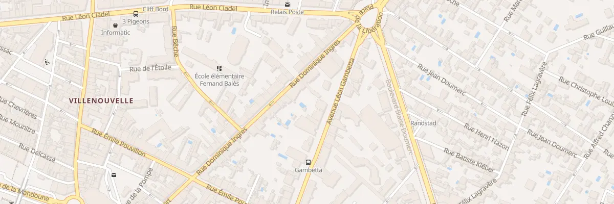 Plan du 28 Rue Ingres à Montauban