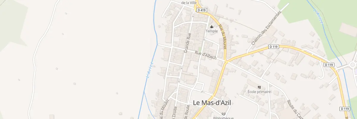 Plan du 149 Gr Grande Rue au Mas-d’Azil