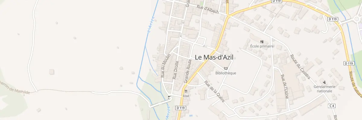 Plan du 4 Rue Droite au Mas-d’Azil