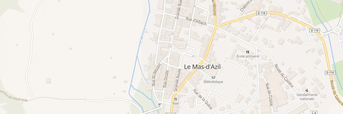 Plan du 253 Gr Grande Rue au Mas-d’Azil