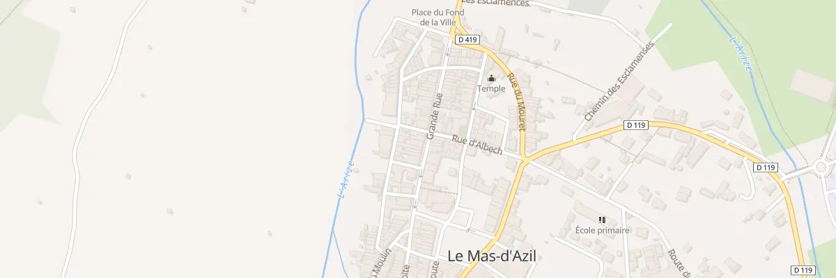 Plan du 152 Gr Grande Rue au Mas-d’Azil
