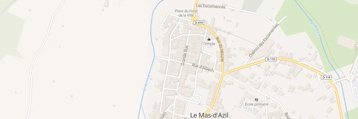 Plan du 157 Gr Grande Rue au Mas-d’Azil