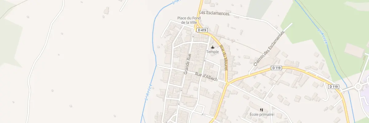 Plan du 160 Gr Grande Rue au Mas-d’Azil