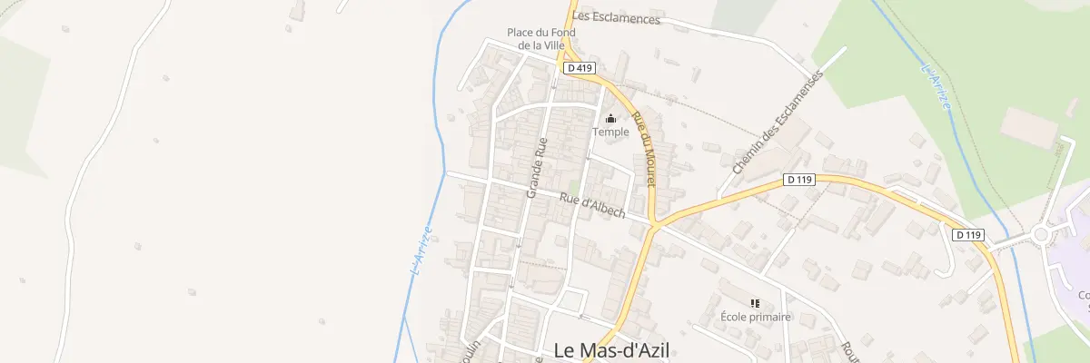 Plan du 202 Grande Rue au Mas-d’Azil