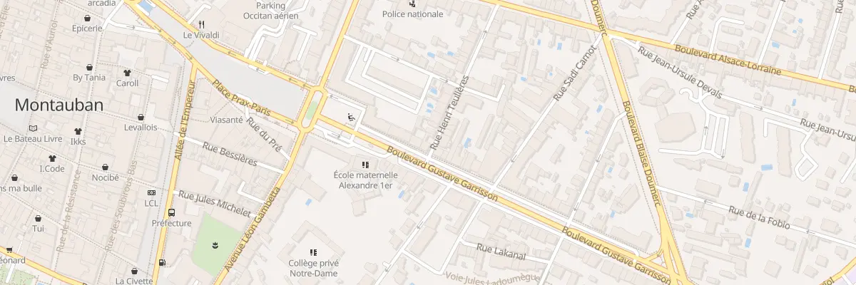 Plan du 28 Rue Henri Teulières à Montauban