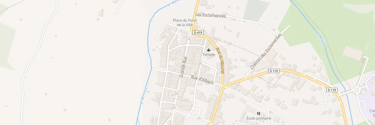 Plan du 12 Gr Grande Rue au Mas-d’Azil