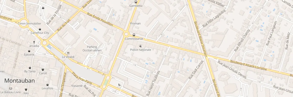 Plan du 80 Bd Alsace Lorraine à Montauban