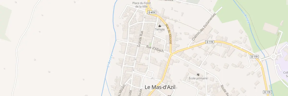 Plan du 230 Gr Grande Rue au Mas-d’Azil