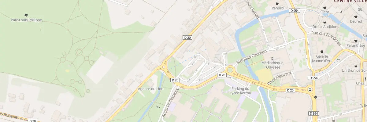 Plan du 75 Rue Saint Thibault à Dreux
