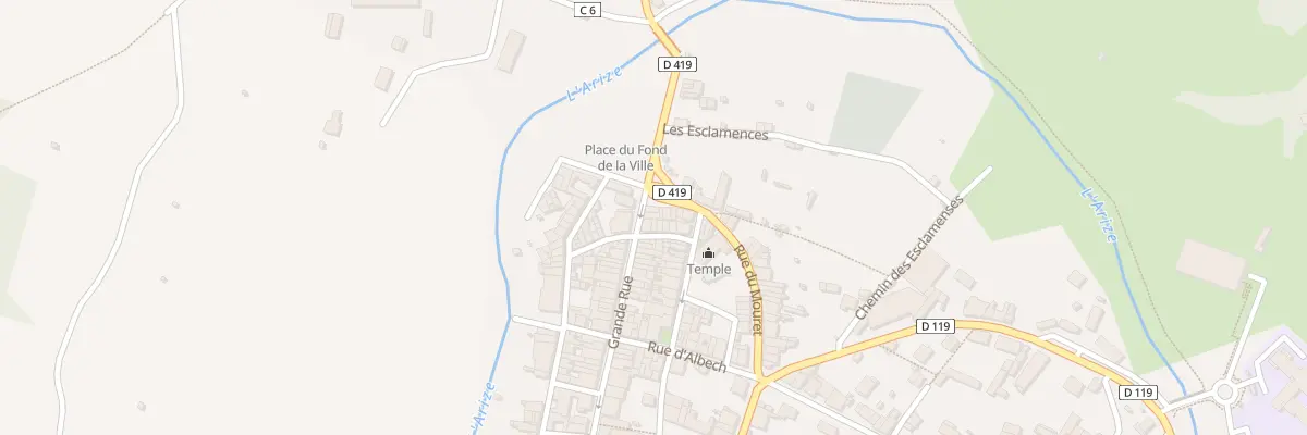 Plan du 30 Gr Grande Rue au Mas-d’Azil