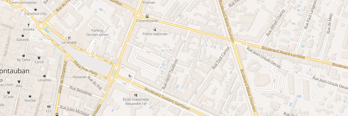 Plan du 14 Rue Henri Teulières à Montauban