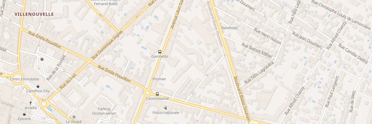 Plan du 66 Av Gambetta à Montauban