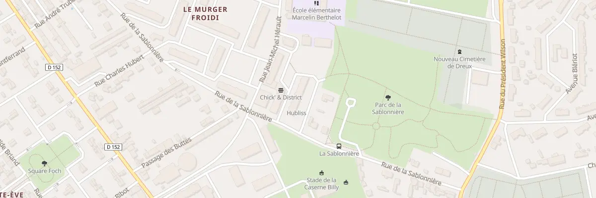 Plan du 16 Rue de la Sablonnière à Dreux