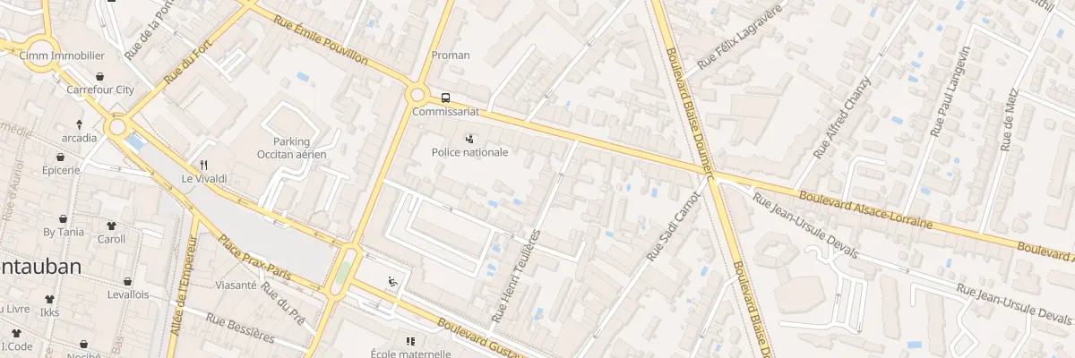 Plan du 6 Rue Henri Teulières à Montauban