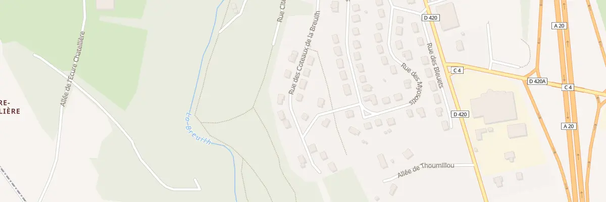 Plan du 5475G Chez Thoumillou Haut à Pierre-Buffière