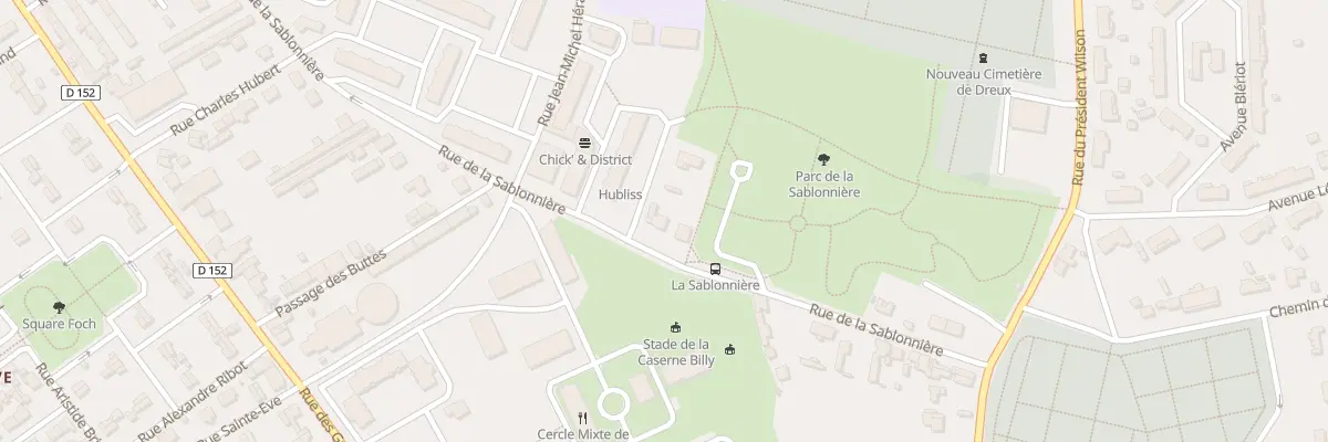 Plan du 12 Rue de la Sablonnière à Dreux