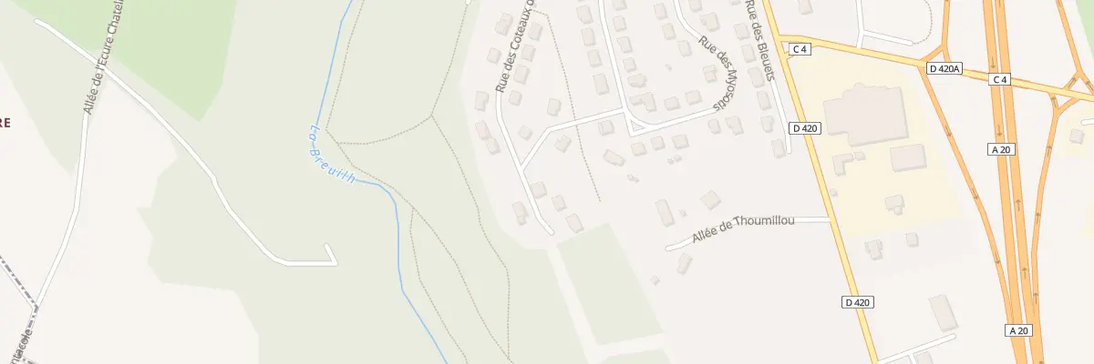 Plan du 5481B Rue des Coteaux de la Breuilh à Pierre-Buffière