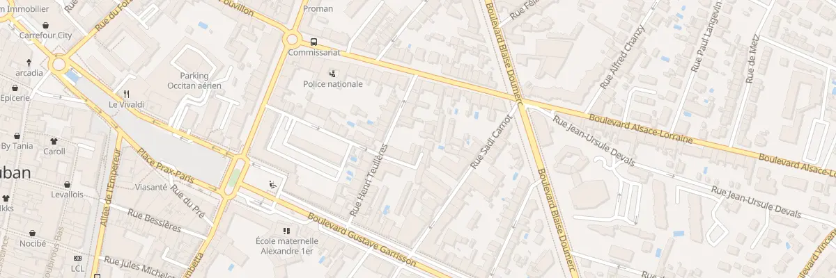 Plan du 7 Rue Henri Teulières à Montauban
