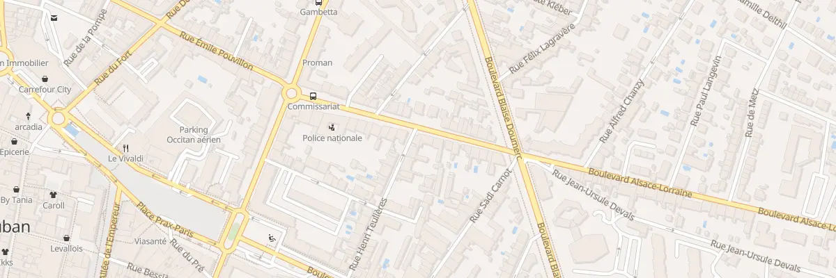 Plan du 1 Rue Henri Teulières à Montauban