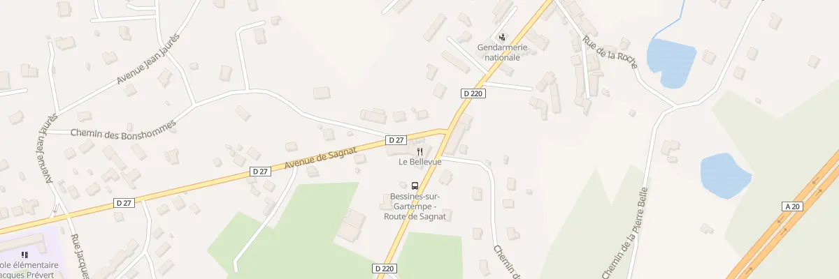 Plan du 1 Av de Sagnat à Bessines-sur-Gartempe