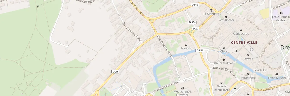 Plan du 33 Rue Saint Thibault à Dreux