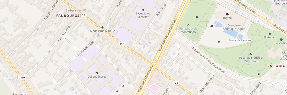 Plan du 8 Rue Faubourg Lacapelle à Montauban
