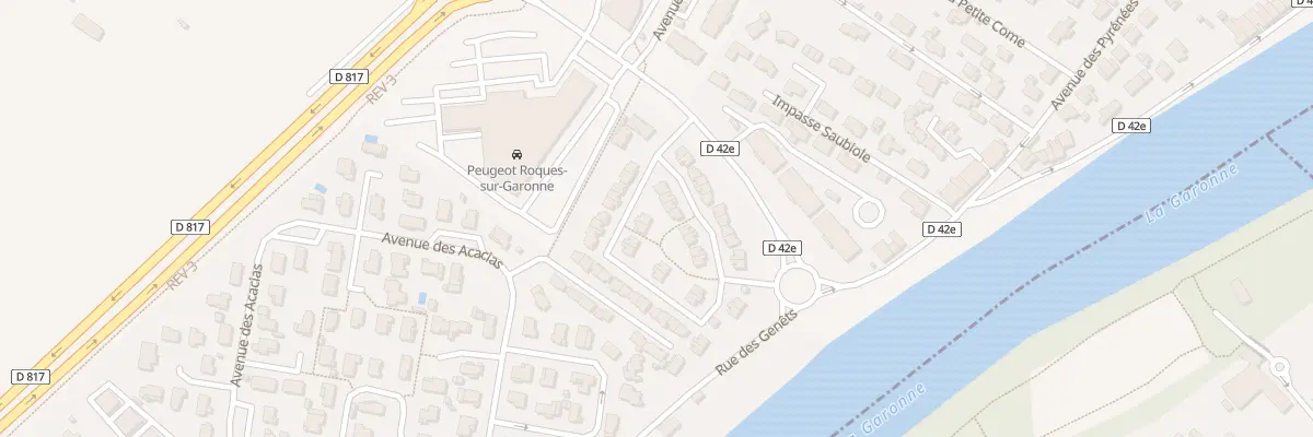 Plan du 1 Av des Muriers à Roques