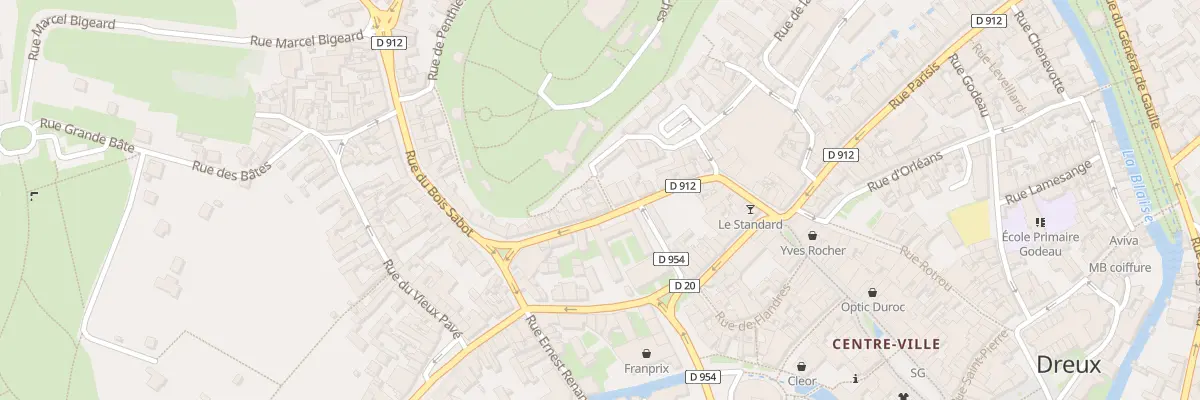 Plan du 1 Rue Philidor à Dreux