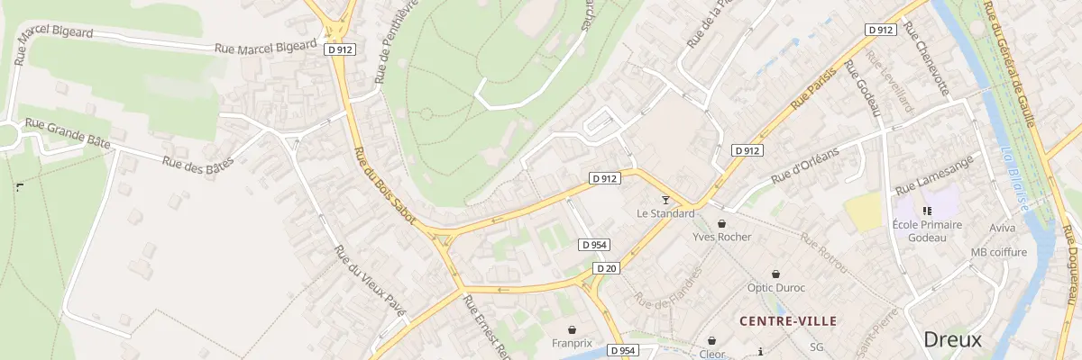 Plan du 38 Rue d’Orfeuil à Dreux