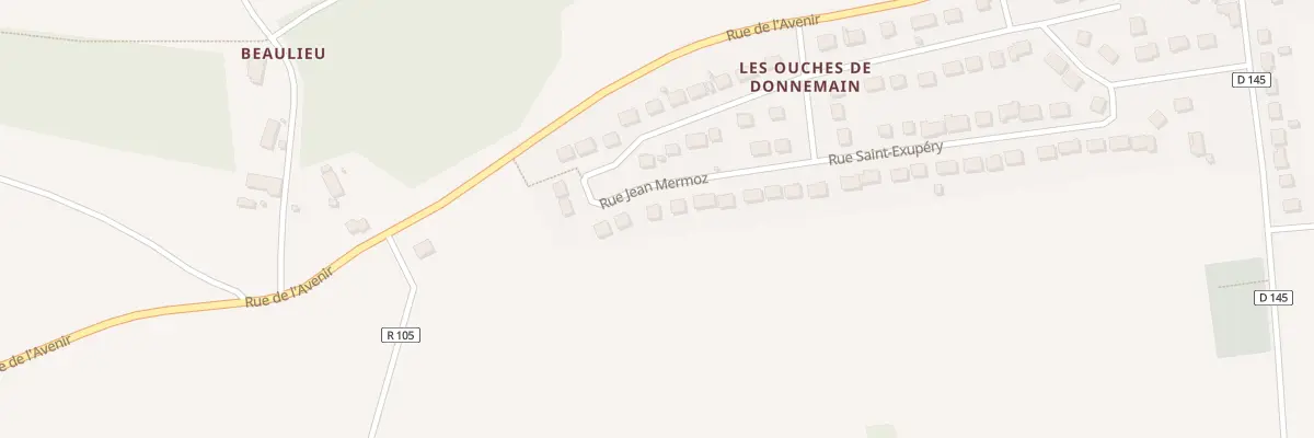 Plan du 15 Rue Jean Mermoz à Donnemain-Saint-Mamès