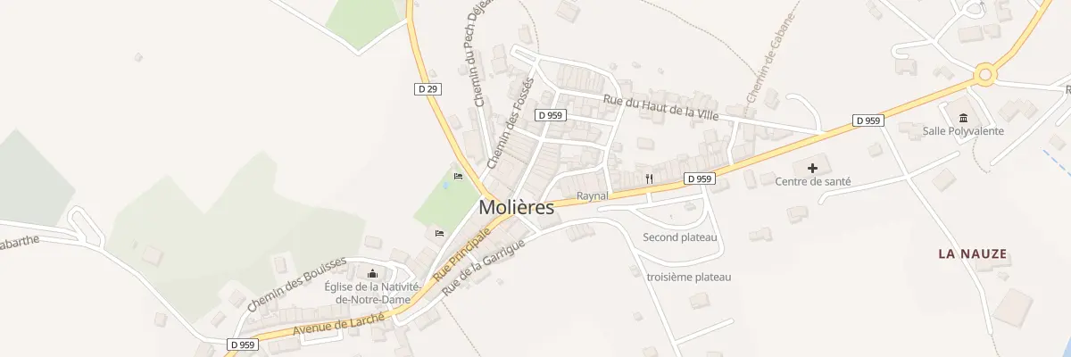 Plan du 6 Rue de la Mairie à Molières