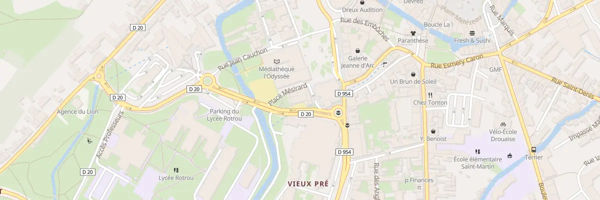 Plan du 3 Pl Mésirard à Dreux