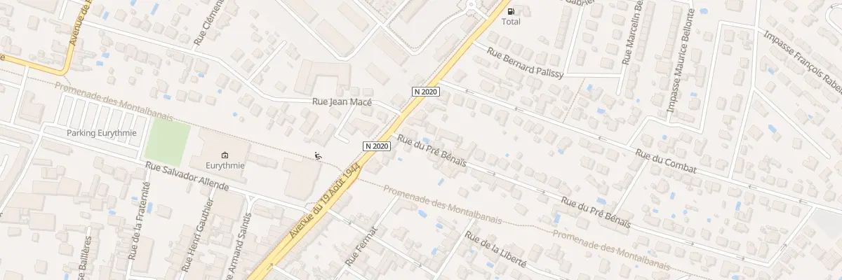 Plan du 1 Rue du Pré Bénaïs à Montauban