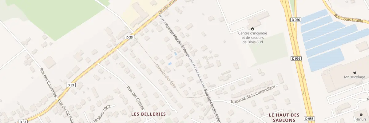 Plan du 12 Rue du Moulin à Vent à Saint-Gervais-la-Forêt