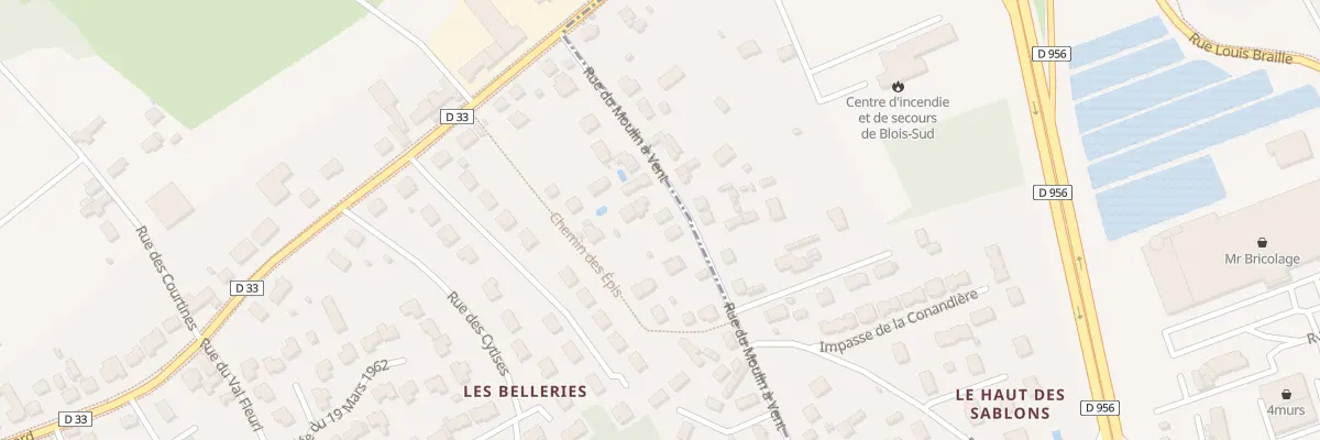 Plan du 14 Rue du Moulin à Vent à Saint-Gervais-la-Forêt