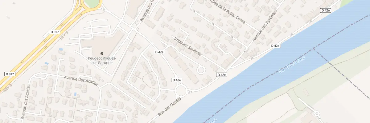 Plan du 2 Av des Muriers à Roques