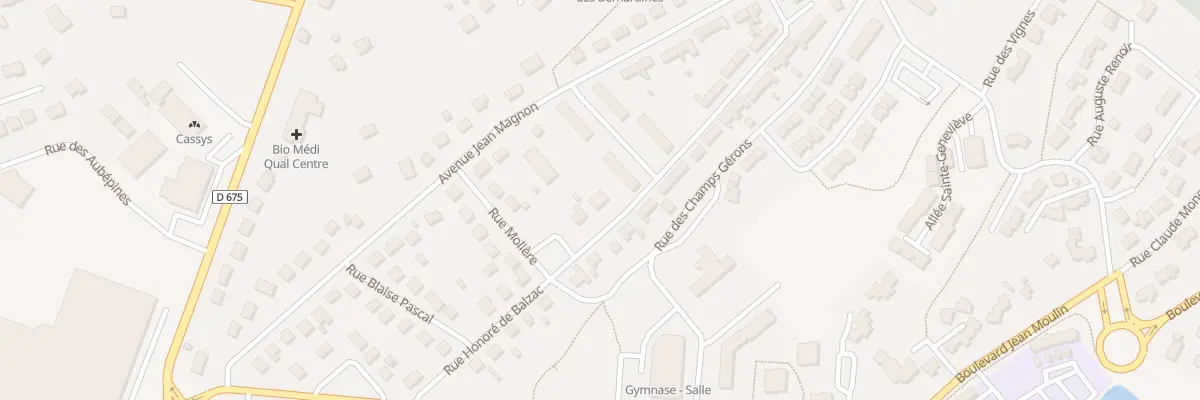 Plan du 2 Rue Honore de Balzac à Saint-Aignan