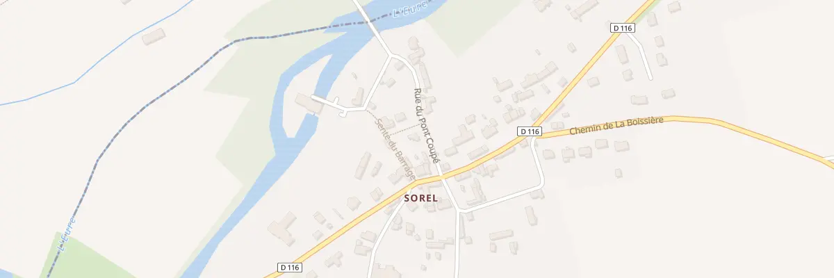 Plan du 1 Rue du Pont Coupé à Sorel-Moussel