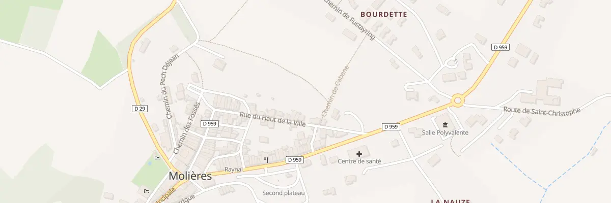 Plan du 29 Rue du Haut de la Ville à Molières