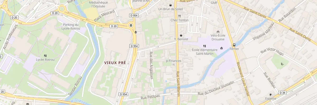 Plan du 1 Rue des Anglaises à Dreux