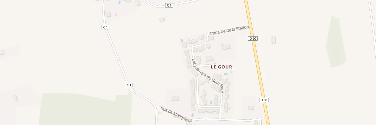 Plan du 100R Le Gour à Pazayac