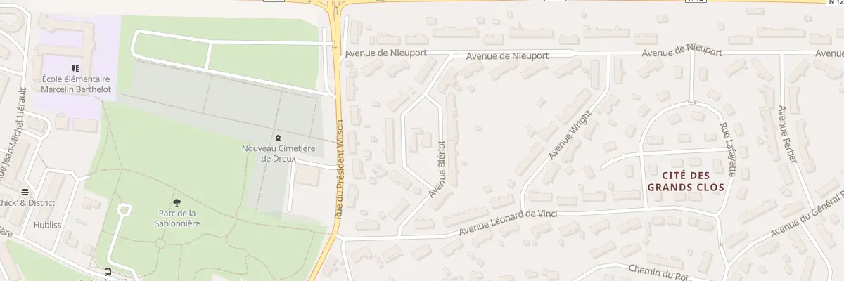 Plan du 4 Av Wright à Dreux