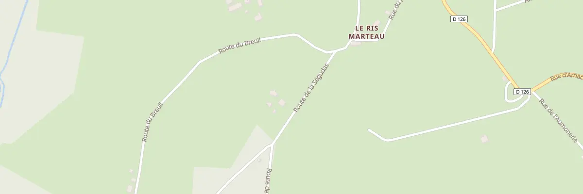 Plan du 1061 Rte de la Ségudas à Arnac-Pompadour